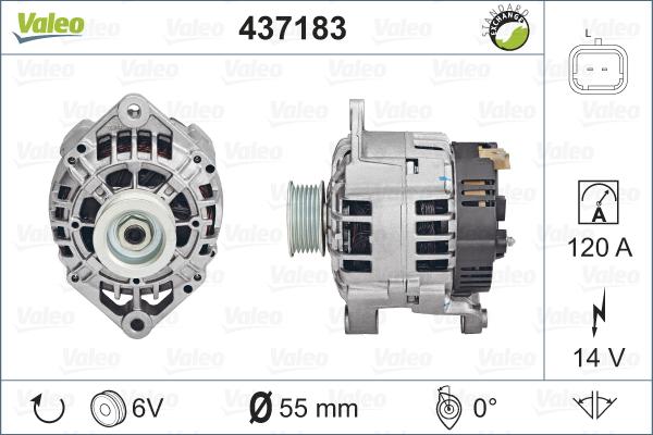 Valeo 437183 - Laturi inparts.fi