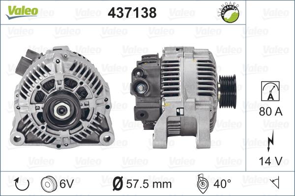 Valeo 437138 - Laturi inparts.fi