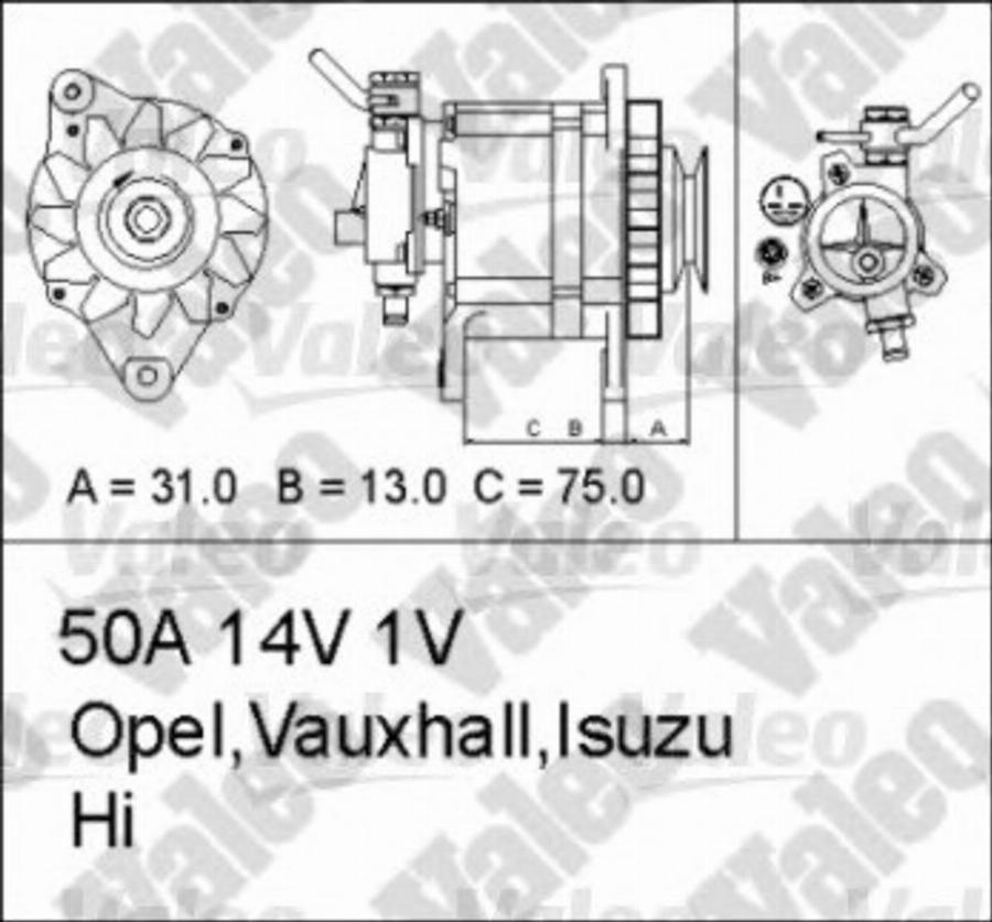 Valeo 437132 - Laturi inparts.fi