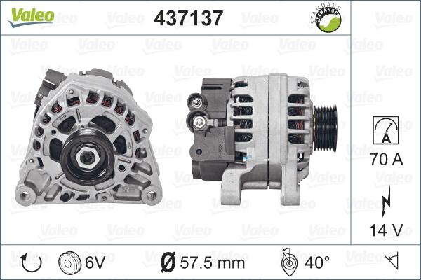 Valeo 437137 - Laturi inparts.fi