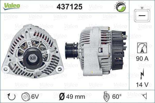 Valeo 437125 - Laturi inparts.fi