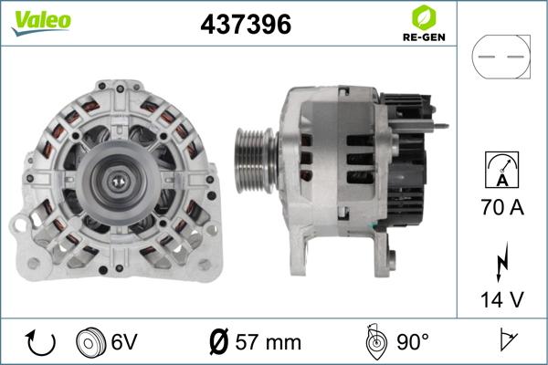 Valeo 437396 - Laturi inparts.fi