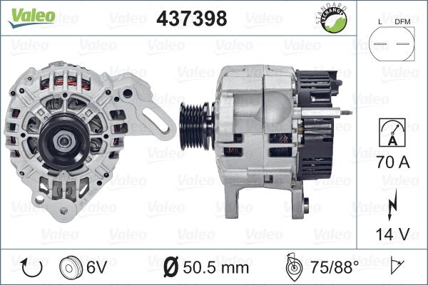 Valeo 437398 - Laturi inparts.fi