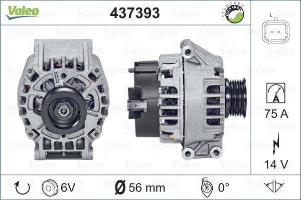 Valeo 437393 - Laturi inparts.fi