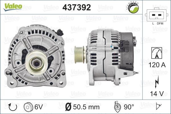 Valeo 437392 - Laturi inparts.fi