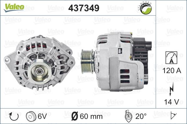 Valeo 437349 - Laturi inparts.fi