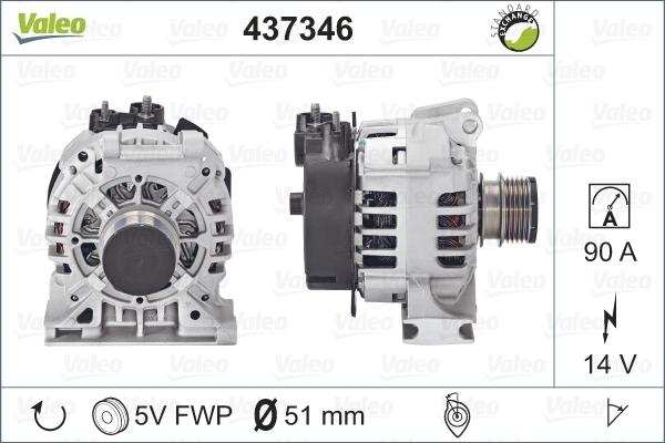 Valeo 437346 - Laturi inparts.fi