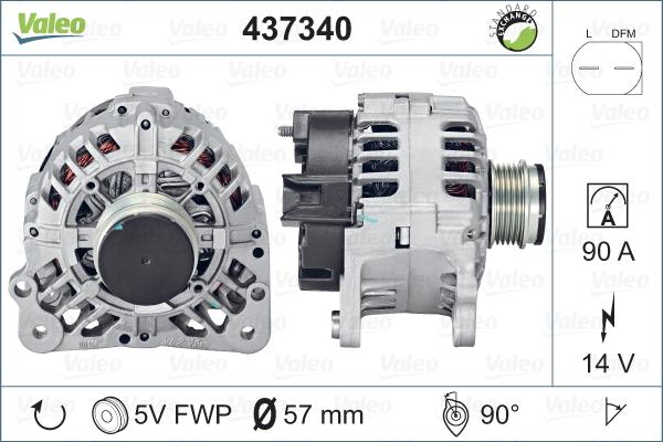 Valeo 437340 - Laturi inparts.fi