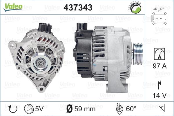 Valeo 437343 - Laturi inparts.fi