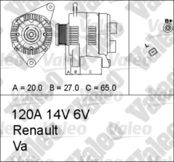 Valeo 437354 - Laturi inparts.fi