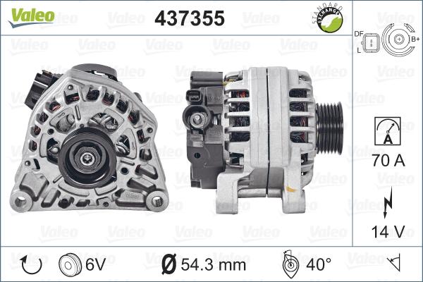 Valeo 437355 - Laturi inparts.fi