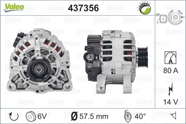 Valeo 437356 - Laturi inparts.fi