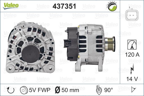 Valeo 437351 - Laturi inparts.fi