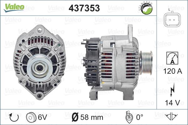 Valeo 437353 - Laturi inparts.fi