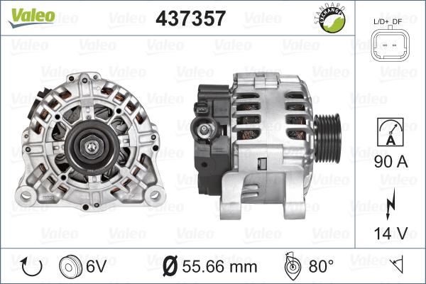 Valeo 437357 - Laturi inparts.fi