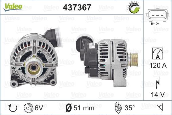 Valeo 437367 - Laturi inparts.fi