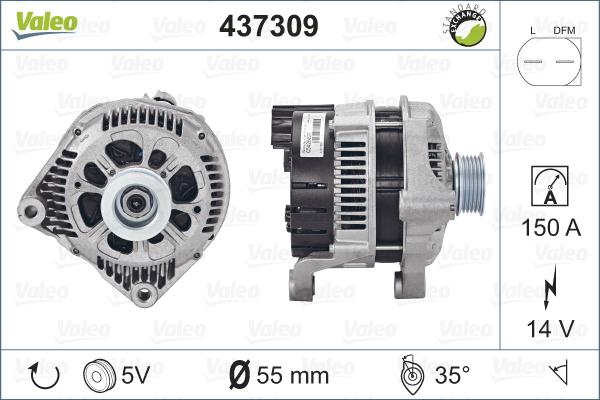 Valeo 437309 - Laturi inparts.fi