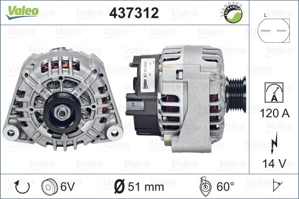 Valeo 437312 - Laturi inparts.fi