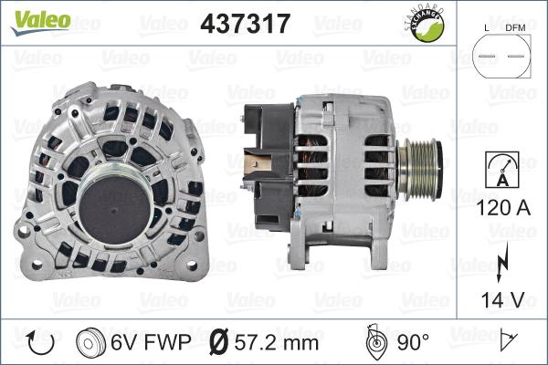 Valeo 437317 - Laturi inparts.fi