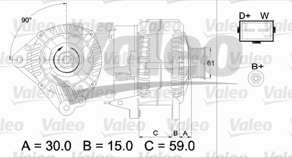 Valeo 437386 - Laturi inparts.fi