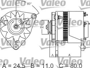 Valeo 437380 - Laturi inparts.fi