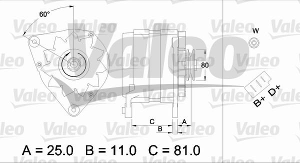 Valeo 437381 - Laturi inparts.fi