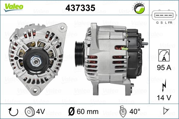 Valeo 437335 - Laturi inparts.fi