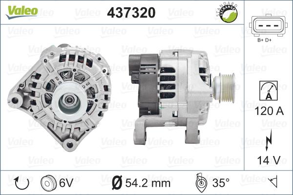 Valeo 437320 - Laturi inparts.fi