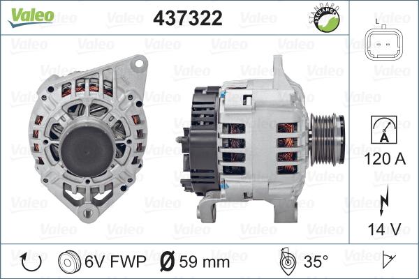 Valeo 437322 - Laturi inparts.fi