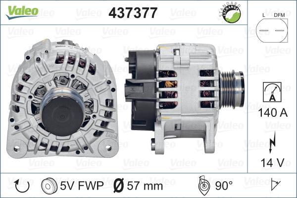 Valeo 437377 - Laturi inparts.fi