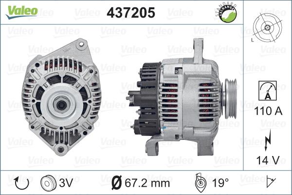 Valeo 437205 - Laturi inparts.fi