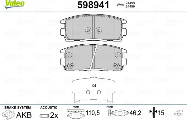 Valeo 598941 - Jarrupala, levyjarru inparts.fi