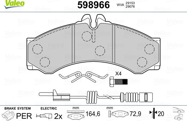 Valeo 598966 - Jarrupala, levyjarru inparts.fi