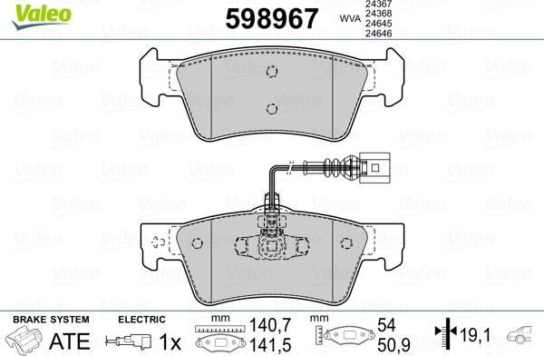 Valeo 598967 - Jarrupala, levyjarru inparts.fi