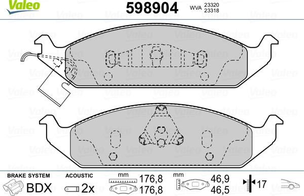 Valeo 598904 - Jarrupala, levyjarru inparts.fi