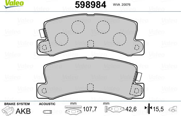 Valeo 598984 - Jarrupala, levyjarru inparts.fi