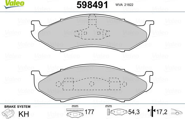 Valeo 598491 - Jarrupala, levyjarru inparts.fi