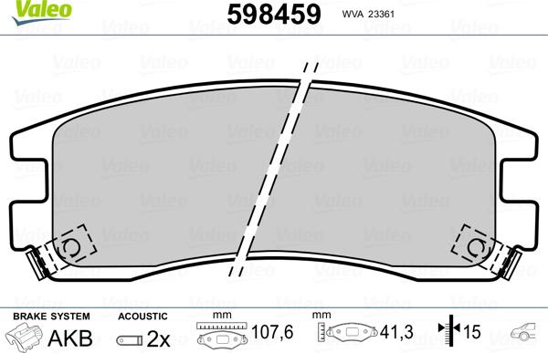 Valeo 598459 - Jarrupala, levyjarru inparts.fi