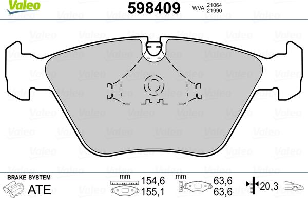 Valeo 598409 - Jarrupala, levyjarru inparts.fi