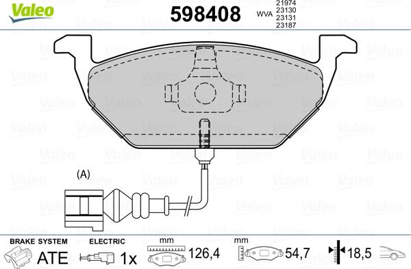 Valeo 598408 - Jarrupala, levyjarru inparts.fi