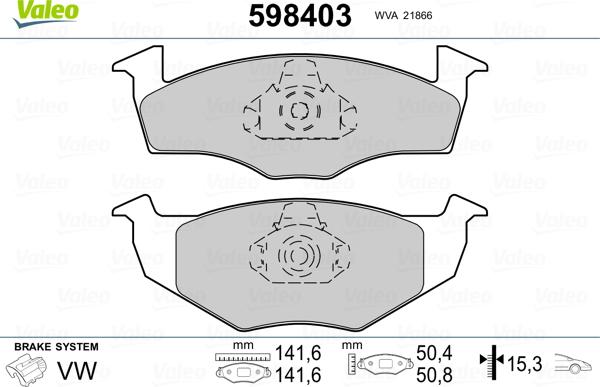 Valeo 598403 - Jarrupala, levyjarru inparts.fi