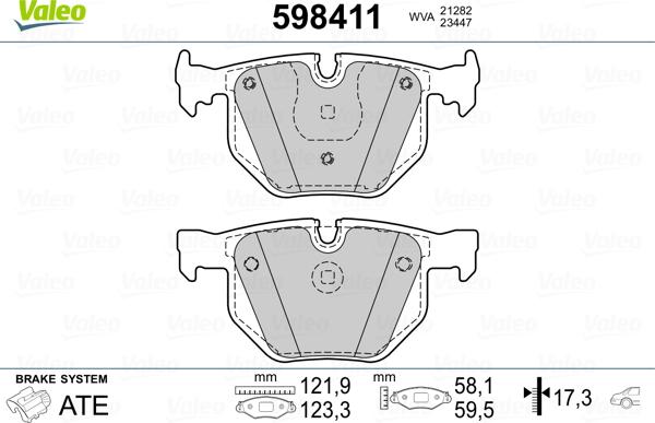 Valeo 598411 - Jarrupala, levyjarru inparts.fi