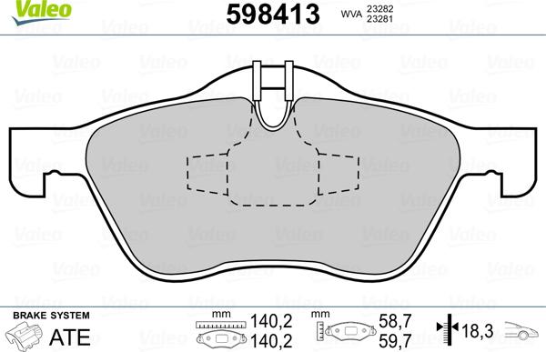 Valeo 598413 - Jarrupala, levyjarru inparts.fi