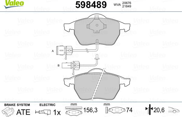 Valeo 598489 - Jarrupala, levyjarru inparts.fi