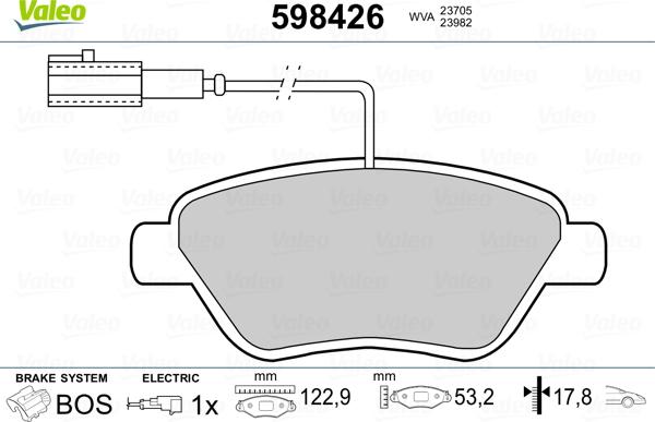 Valeo 598426 - Jarrupala, levyjarru inparts.fi