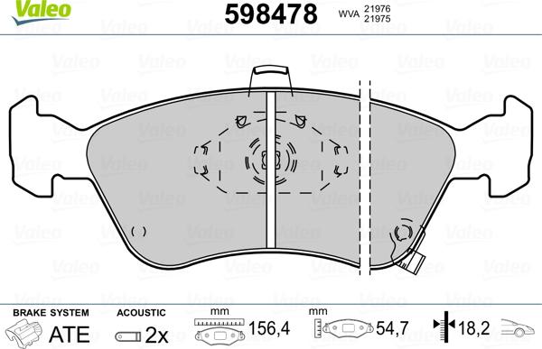 Valeo 598478 - Jarrupala, levyjarru inparts.fi