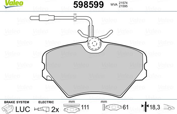 Valeo 598599 - Jarrupala, levyjarru inparts.fi