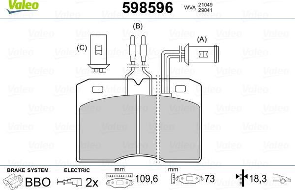 Valeo 598596 - Jarrupala, levyjarru inparts.fi