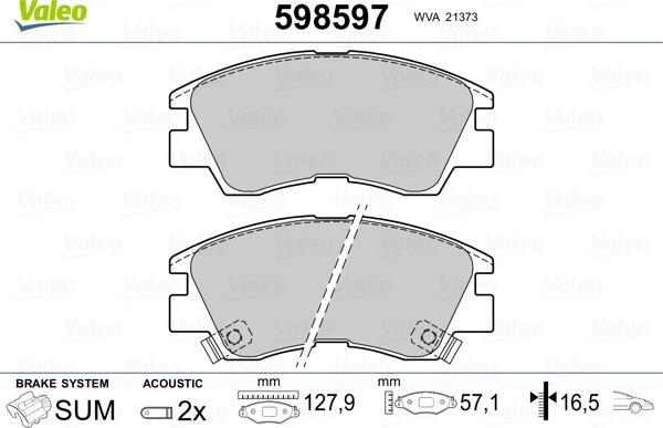 Valeo 598597 - Jarrupala, levyjarru inparts.fi