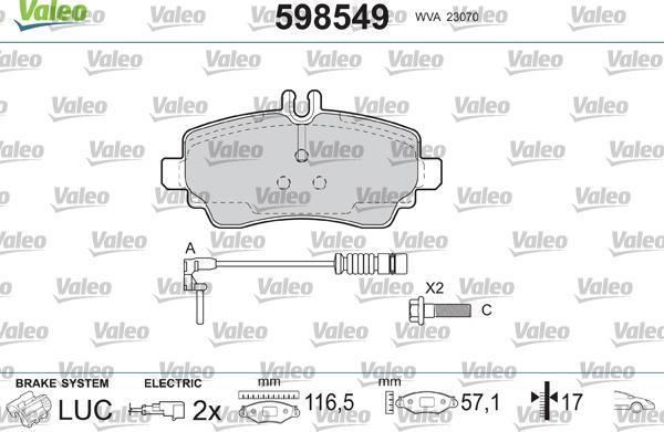 Valeo 598549 - Jarrupala, levyjarru inparts.fi